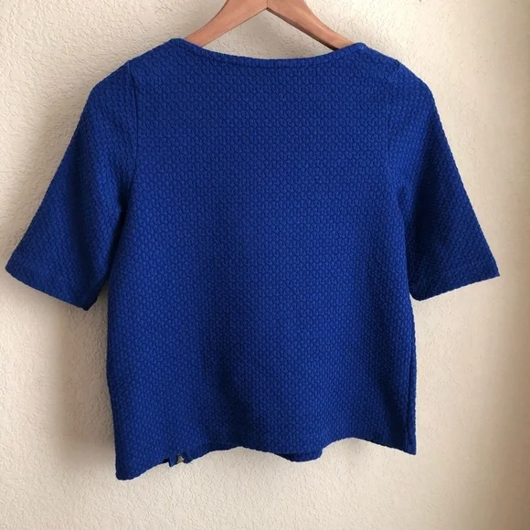 Anthropologie Postmark blue side-zip top - Picture 4 of 7